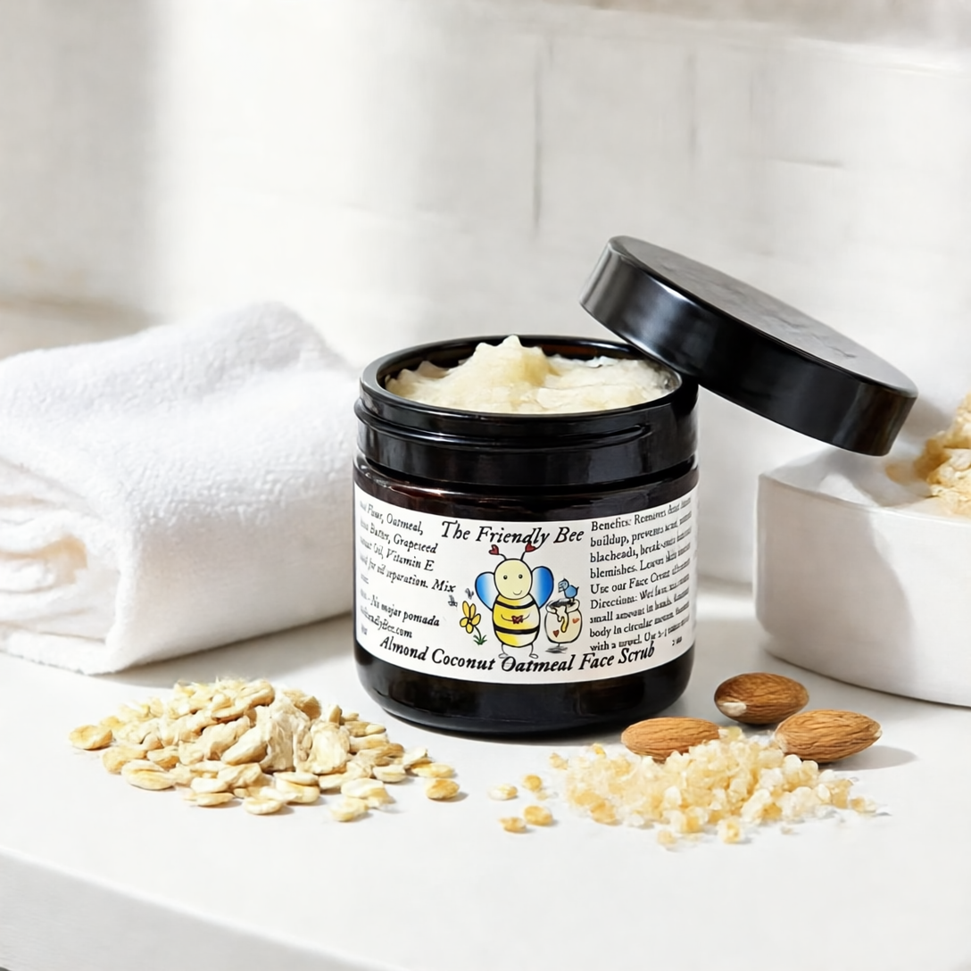 Almond Coconut Oatmeal Face Scrub